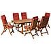 Set Da Pranzo Da Giardino 6 Posti Java Premium Legno D \'acacia Rosso - Foto miniatura 2