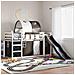 Letto a Castello con Scivolo e Tende Bianco e Nero 90x200 cm - Foto miniatura 2