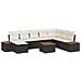Set Divano da Giardino 9 pcs Nero 55 x 62 x 69 cm Poly Rattan - Foto miniatura 1