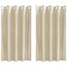 Tende con tende 2 pcs Crema 140 x 140 cm Velluto - Foto miniatura 1