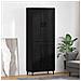 Credenza 2 pcs Rovere Nero Legno multistrato - Foto miniatura 2