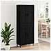 Credenza 2 pcs Rovere Nero Legno multistrato - Foto miniatura 4