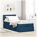 Struttura Letto Pouf con Materasso Blu 80x200 cm in Tessuto - Foto miniatura 4