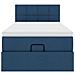 Struttura Letto Pouf con Materasso Blu 80x200 cm in Tessuto - Foto miniatura 8