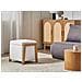 Pouf Contenitore Edland Bouclé 45 Cm 43 Cm Bianco - Foto miniatura 1