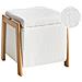 Pouf Contenitore Edland Bouclé 45 Cm 43 Cm Bianco - Foto miniatura 2