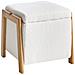 Pouf Contenitore Edland Bouclé 45 Cm 43 Cm Bianco - Foto miniatura 3