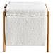 Pouf Contenitore Edland Bouclé 45 Cm 43 Cm Bianco - Foto miniatura 5