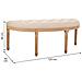 Sgabello Antico In Legno Color Panna 125x45x48h - Foto miniatura 7