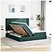 Letto con luci a strisce a LED Verde Scuro 180 x 200 cm Velluto - Foto miniatura 5