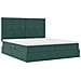 Letto con luci a strisce a LED Verde Scuro 180 x 200 cm Velluto - Foto miniatura 7