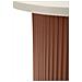 Tavolino Frankfurt Marble In Mdf E Marmo Artificiale Rosso E Bianco 35x37x53 Cm - Foto miniatura 4