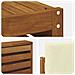 Set divani 11 pcs Naturale e Crema Legno di Acacia Massello - Foto miniatura 7