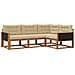 Set di divani da esterno con cuscino 4 pcs Naturale e Beige - Foto miniatura 1