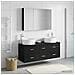 Set di mobili per il bagno 4 pcs Rovere Nero - Foto miniatura 4