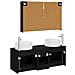 Set di mobili per il bagno 4 pcs Rovere Nero - Foto miniatura 8