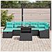 Set Divano da Giardino 8 pz polyrattan - Foto miniatura 8