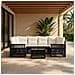 Set Divano da Giardino 7 pz Nero polyrattan - Foto miniatura 3