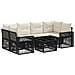 Set Divano da Giardino 7 pz Nero polyrattan - Foto miniatura 1