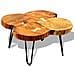 Tavolino Laterale Per Caffè In Legno Di Sheesham 4 Tronchi 35 Cm - Foto miniatura 3
