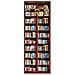 Appendiabiti da parete 46x125 cm Libreria a pannello con stampa, guardaroba, attaccapanni muro con 5 ganci - Foto miniatura 1