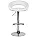 Sgabello Da Bar In Ecopelle Bianco Regolabile In Altezza Set Di 2 Pezzi Peoria - Foto miniatura 4