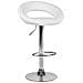 Sgabello Da Bar In Ecopelle Bianco Regolabile In Altezza Set Di 2 Pezzi Peoria - Foto miniatura 7
