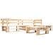 Set Divani da Giardino con Pallet 4 pz Naturale in Legno - Foto miniatura 1