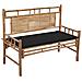 Panca Da Giardino Con Cuscino 120 Cm In Bamb? - Foto miniatura 1