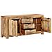 Credenza 175x40x75 Cm In Legno Di Mango Grezzo - Foto miniatura 7