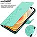 Custodia Compatibile Con Apple Iphone 12 Mini (5,4"" Zoll) In Turchese Fiore - Coperchio Protettivo In Design Floreale Con Chiusura Magnetica, Funzione Stand E Slot Per Carte - Foto miniatura 5
