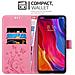 Custodia Compatibile Con Xiaomi 8 In Rosa Fiore - Coperchio Protettivo In Design Floreale Con Chiusura Magnetica, Funzione Stand E Slot Per Carte - Foto miniatura 3