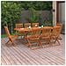 Set da Pranzo da Giardino 9 pz 220x90x75 cm Massello di Acacia - Foto miniatura 1