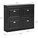 Serie Bianche Di Scarpiere Moderne Nero 105x24x83cm 4 Ante 0 Cuscino Fsr79-sch - Foto miniatura 2