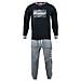 Tuta Uomo Zeus Sport Cotone Felpato Art. Mz06 : Nero \ Grigio Melange Tg M - Foto miniatura 1