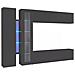 Parete Attrezzata Annie, Set Salotto Porta Tv A 4 Ante, Mobile Soggiorno Multiuso, 100% Made In Italy, Cm 280x30x180, Antracite - Foto miniatura 10