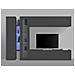 Parete Attrezzata Annie, Set Salotto Porta Tv A 4 Ante, Mobile Soggiorno Multiuso, 100% Made In Italy, Cm 280x30x180, Antracite - Foto miniatura 12