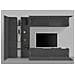 Parete Attrezzata Annie, Set Salotto Porta Tv A 4 Ante, Mobile Soggiorno Multiuso, 100% Made In Italy, Cm 280x30x180, Antracite - Foto miniatura 13