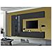 Parete Attrezzata Annie, Set Salotto Porta Tv A 4 Ante, Mobile Soggiorno Multiuso, 100% Made In Italy, Cm 280x30x180, Antracite - Foto miniatura 1