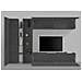 Parete Attrezzata Annie, Set Salotto Porta Tv A 4 Ante, Mobile Soggiorno Multiuso, 100% Made In Italy, Cm 280x30x180, Antracite - Foto miniatura 3