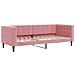 Letto Da Giorno Rosa 80x200 Cm In Velluto - Foto miniatura 1