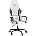 Sedia Da Gaming Massaggiante Bianco E Nero In Similpelle - Foto miniatura 2