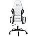 Sedia Da Gaming Massaggiante Bianco E Nero In Similpelle - Foto miniatura 3