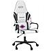 Sedia Da Gaming Massaggiante Bianco E Nero In Similpelle - Foto miniatura 9