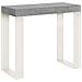 Consolle Allungabile 90x40/300 Cm Tecno Telaio Bianco - Noce - Foto miniatura 5