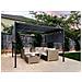 Gazebo Led Metallo E Tessuto Grigio Scuro E Nero 310 Cm Parga - Foto miniatura 1
