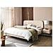Letto Bouclé Flayat 180 X 200 Cm Beige Chiaro - Foto miniatura 1