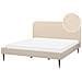Letto Bouclé Flayat 180 X 200 Cm Beige Chiaro - Foto miniatura 3
