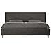 Letto Contenitore Imbottito 200x200 Microfibra Grigio Adele - Foto miniatura 1