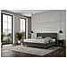 Letto Contenitore Imbottito 200x200 Microfibra Grigio Adele - Foto miniatura 4